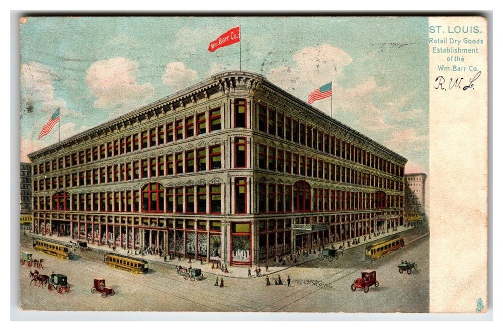 1907 St. Louis MO Wm. Barr Co. Department Store Postcard Raphael Tuck